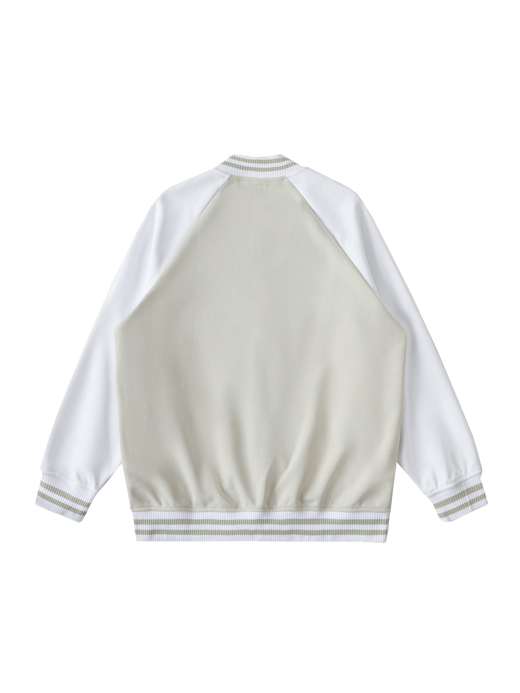 Two Tone Raglan Sleeve Varsity Jacket