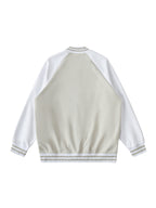 Two Tone Raglan Sleeve Varsity Jacket