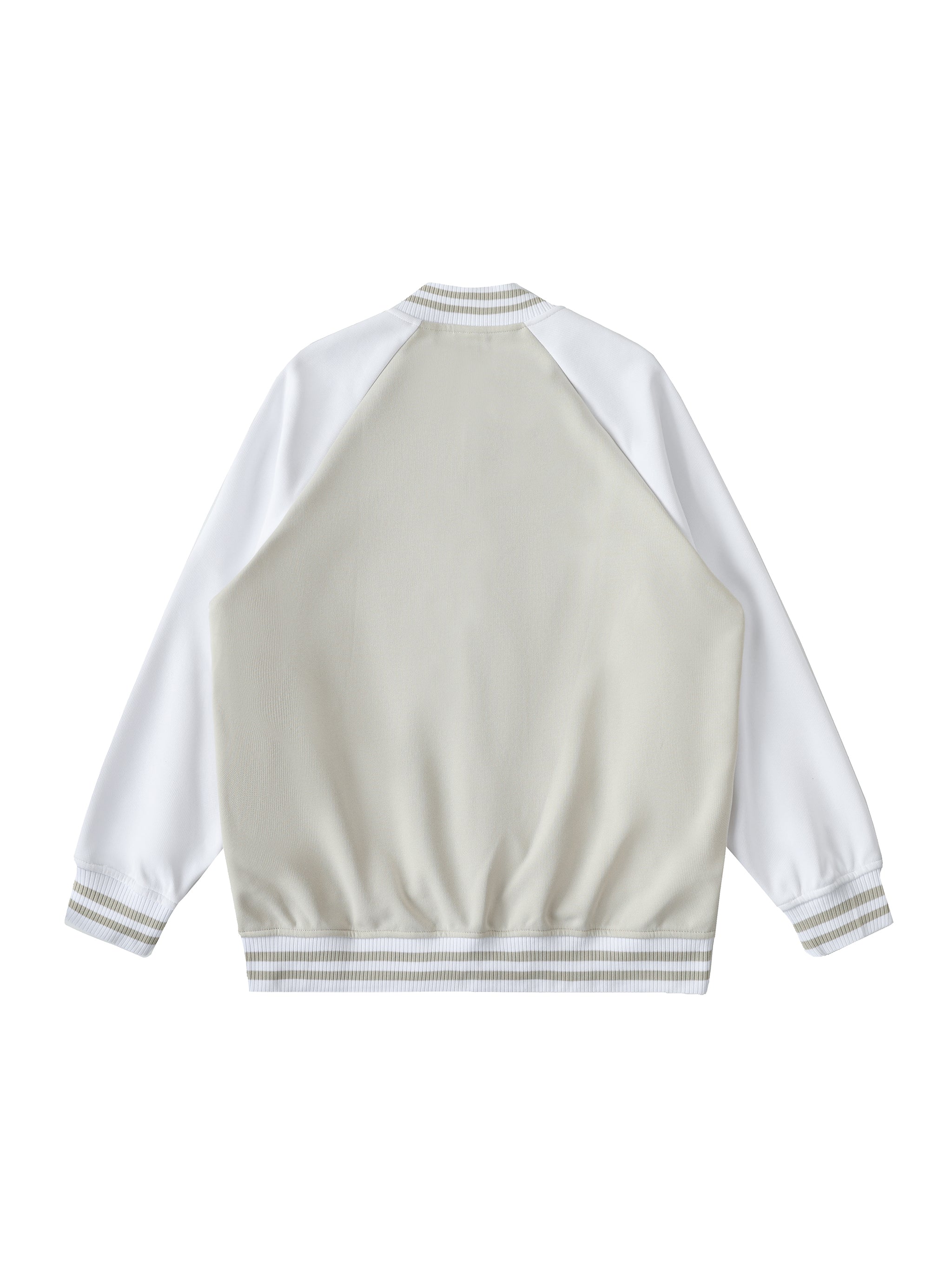 Two Tone Raglan Sleeve Varsity Jacket