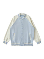 Two Tone Raglan Sleeve Varsity Jacket
