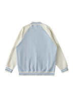 Two Tone Raglan Sleeve Varsity Jacket