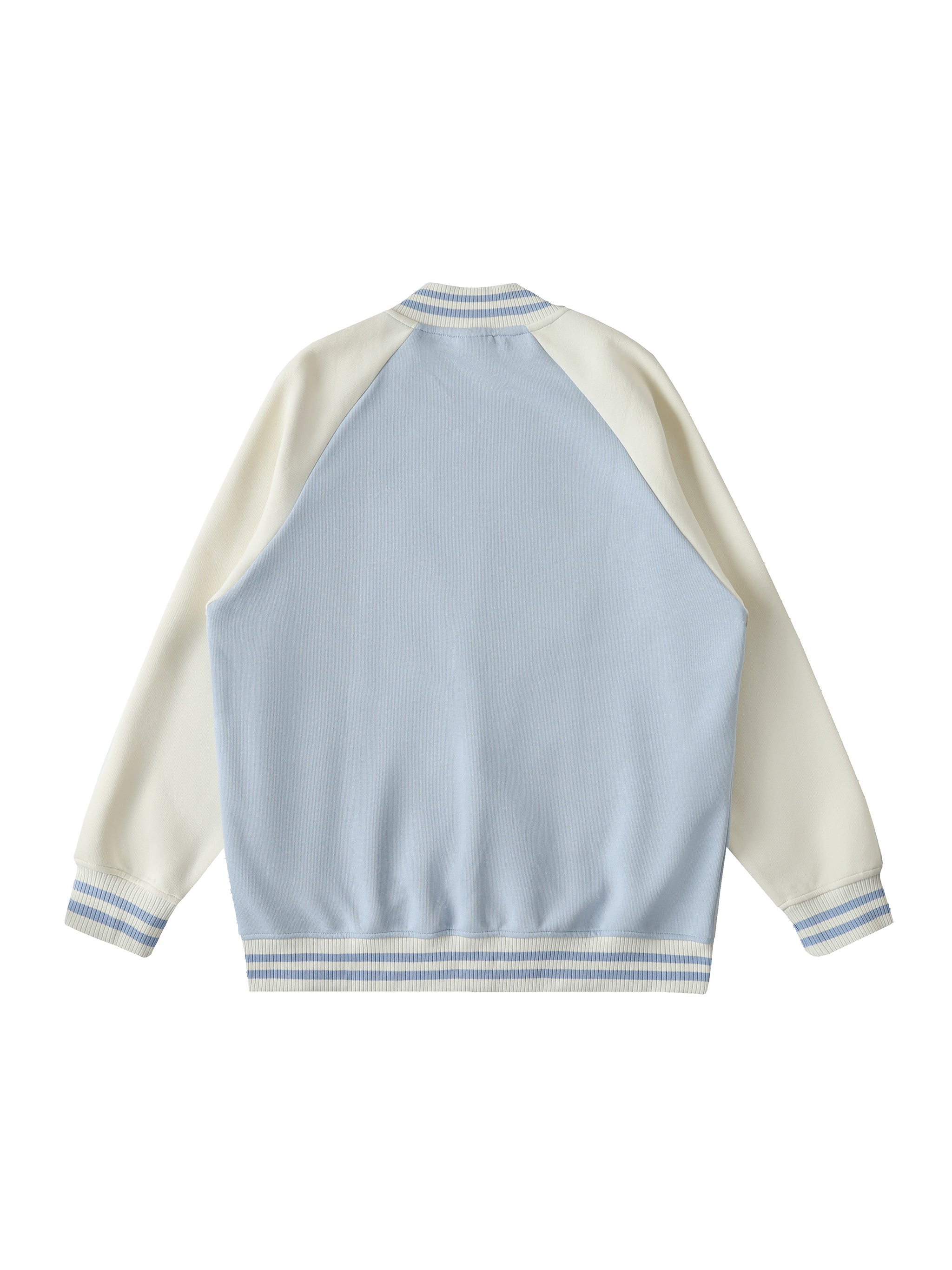 Two Tone Raglan Sleeve Varsity Jacket