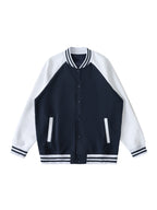 Two Tone Raglan Sleeve Varsity Jacket
