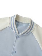 Two Tone Raglan Sleeve Varsity Jacket
