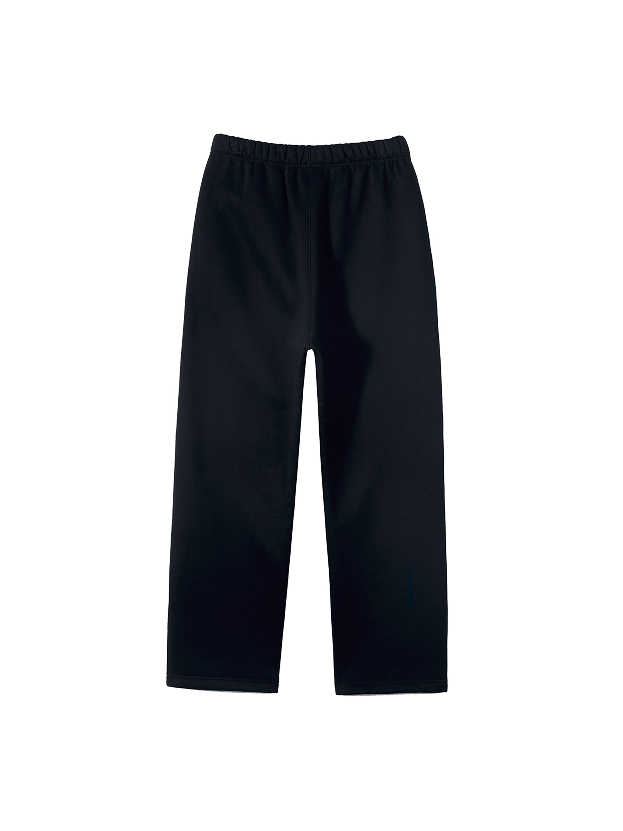Unisex Solid Color Fleece Straight Leg Pants