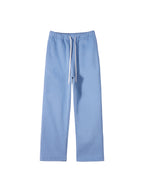 Unisex Solid Color Fleece Straight Leg Pants
