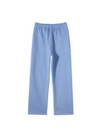 Unisex Solid Color Fleece Straight Leg Pants