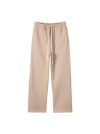 Unisex Solid Color Fleece Straight Leg Pants
