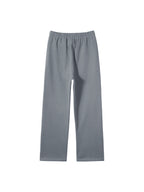 Unisex Solid Color Fleece Straight Leg Pants