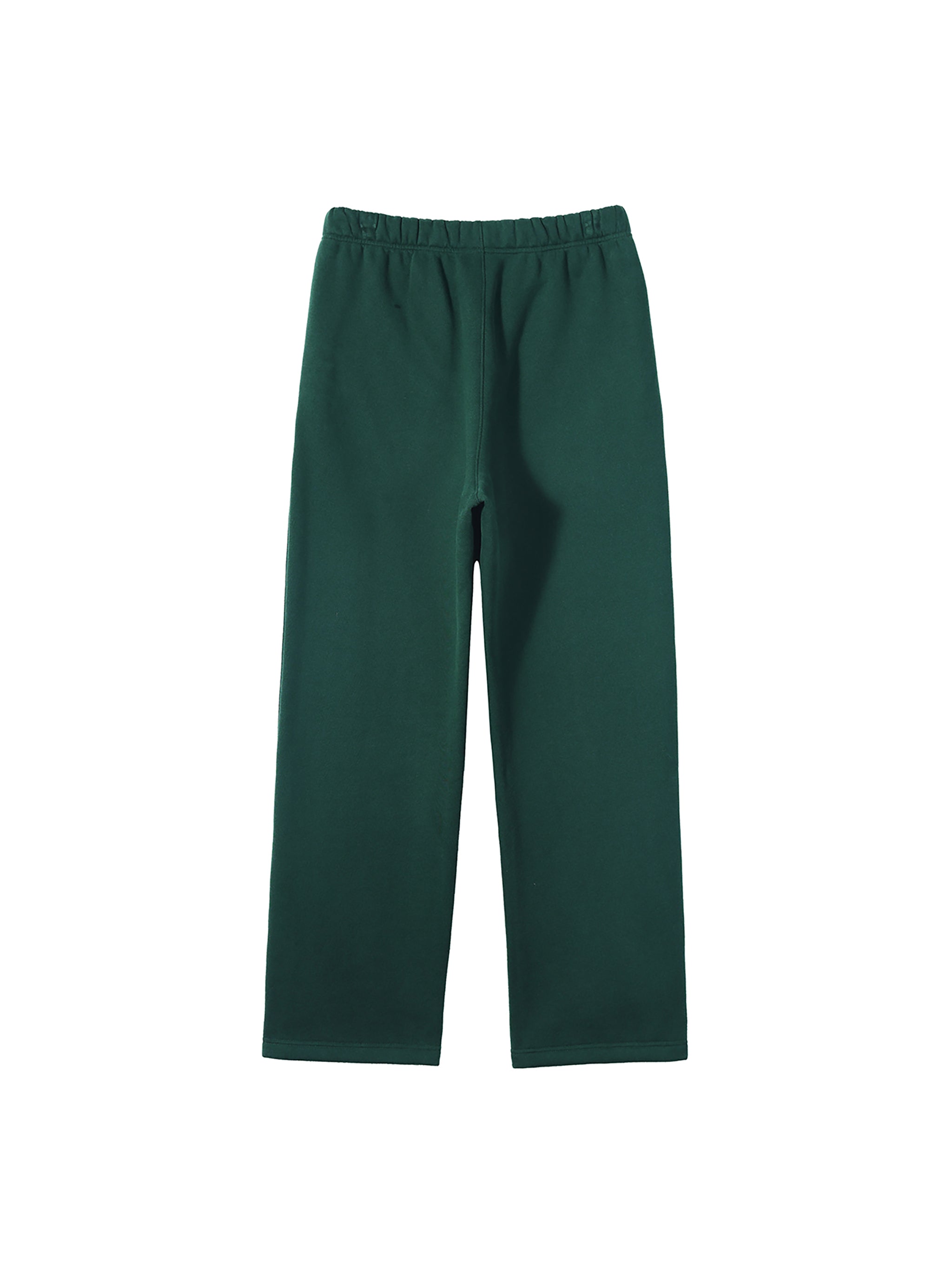 Unisex Solid Color Fleece Straight Leg Pants