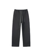 Unisex Solid Color Fleece Straight Leg Pants