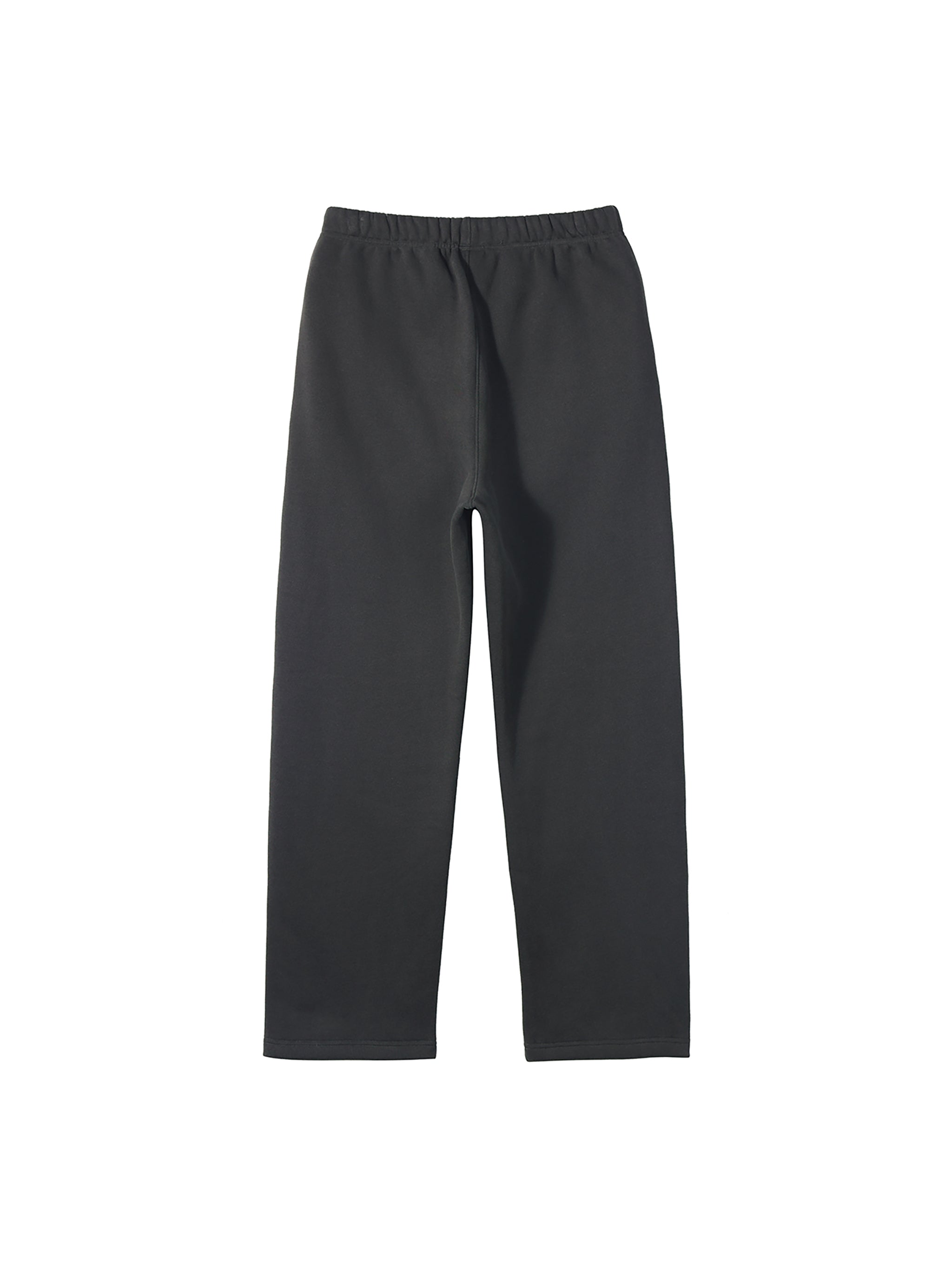 Unisex Solid Color Fleece Straight Leg Pants