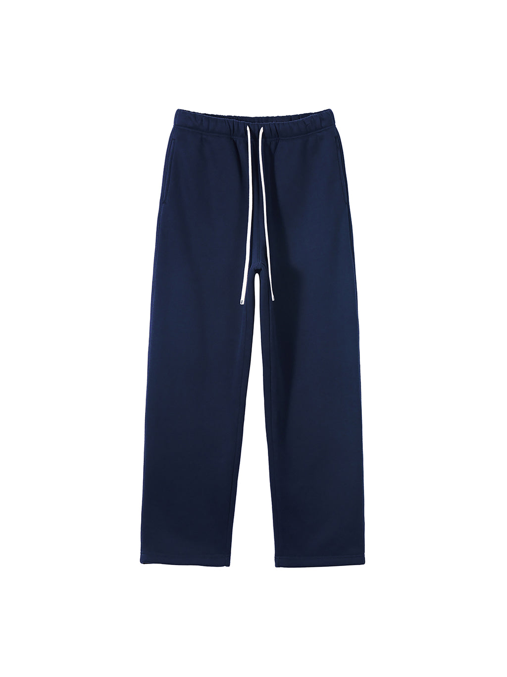 Unisex Solid Color Fleece Straight Leg Pants