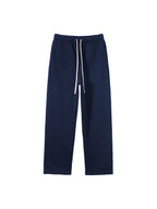 Unisex Solid Color Fleece Straight Leg Pants
