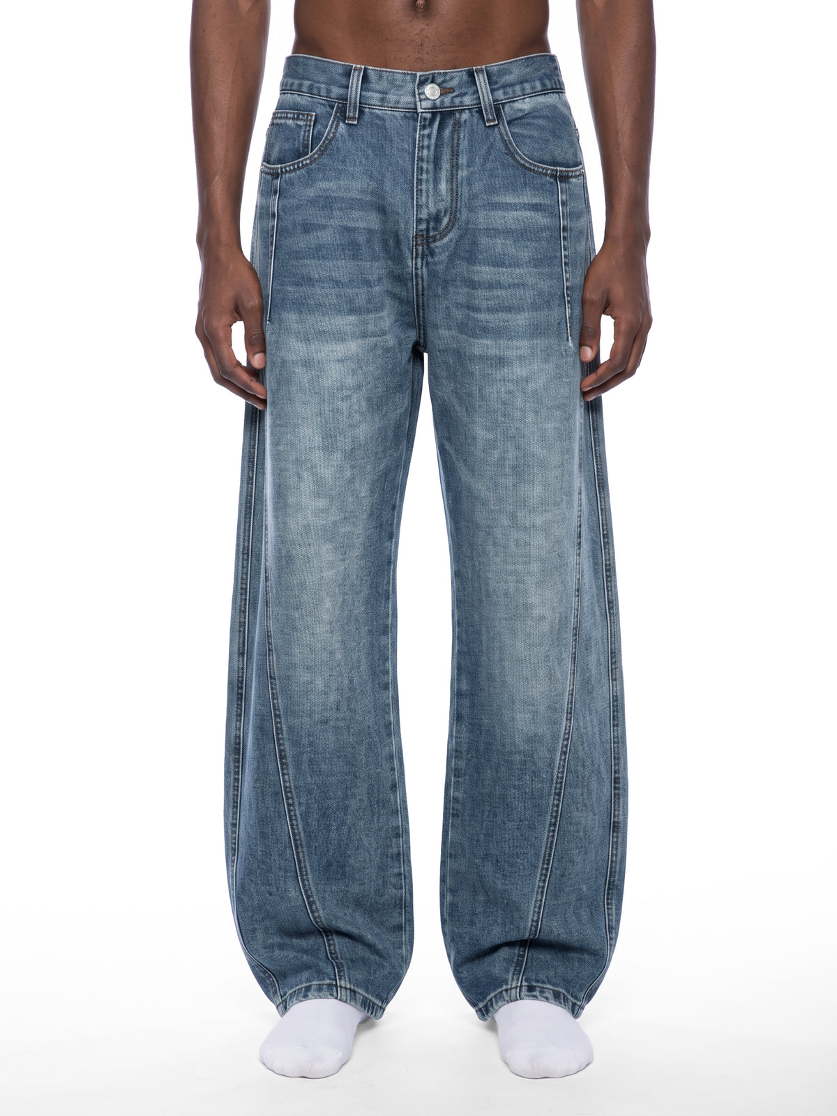 Barrel Vintage Wash Denim Jeans