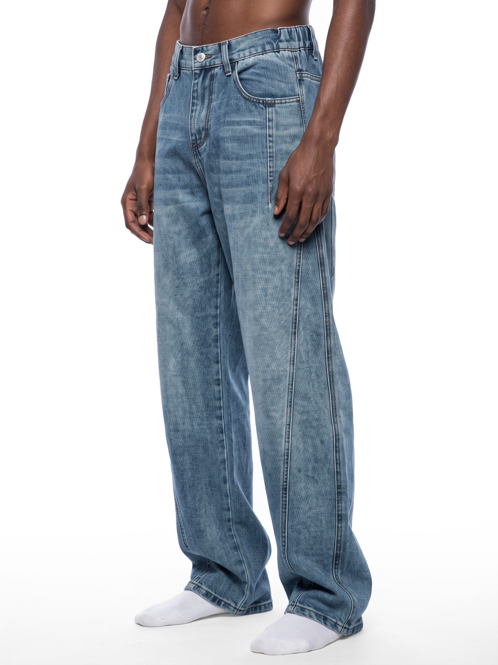 Barrel Vintage Wash Denim Jeans