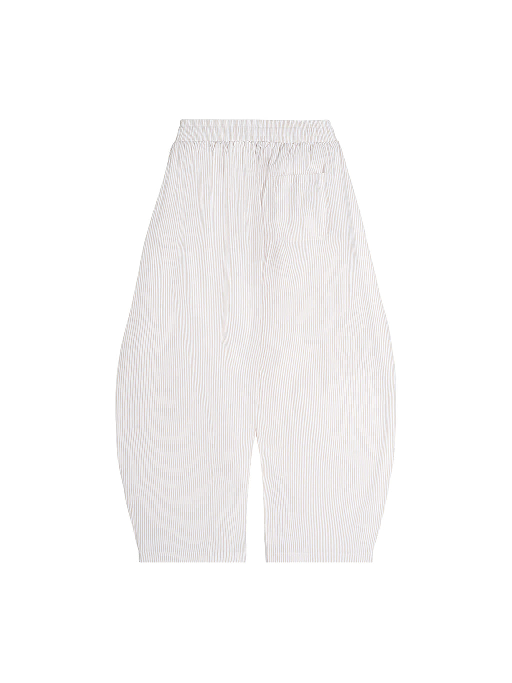 Vertical Stripe Drawstring Barrel Pants