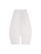 Vertical Stripe Drawstring Barrel Pants