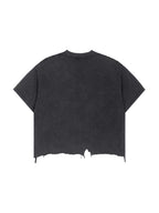 Vintage Wash Boxy Distressed Hem T-Shirt