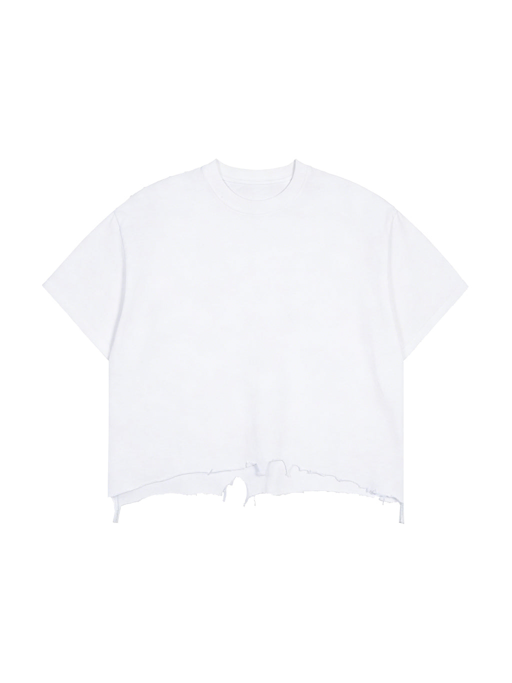 Vintage Wash Boxy Distressed Hem T-Shirt