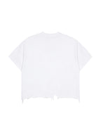 Vintage Wash Boxy Distressed Hem T-Shirt