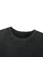 Vintage Wash Boxy Distressed Hem T-Shirt