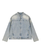 Vintage Wash Zip Denim Jacket