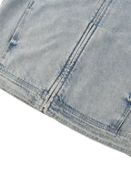 Vintage Wash Zip Denim Jacket