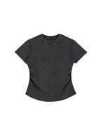 Vintage Washed Bodycon Cotton T-Shirt