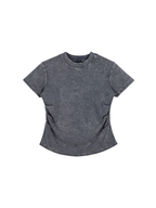 Vintage Washed Bodycon Cotton T-Shirt