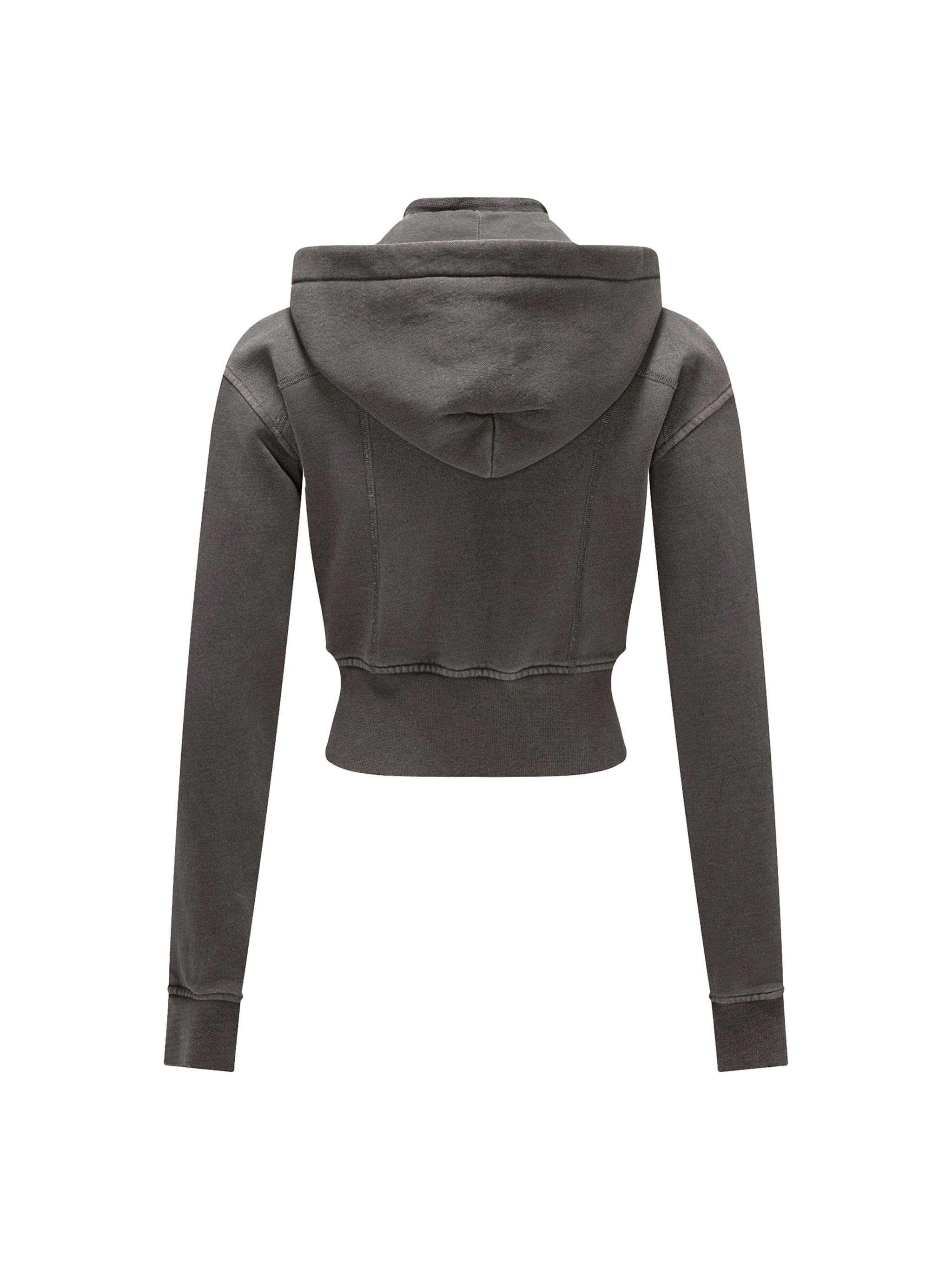 Vintage Washed Cropped Fleece Hoodie