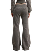 Vintage Washed Flared Fleece Pants