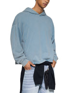 Vintage Washed Frayed-Hem Hoodie