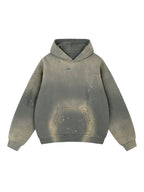 Vintage Washed Frayed Fleece Hoodie