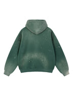 Vintage Washed Frayed Fleece Hoodie
