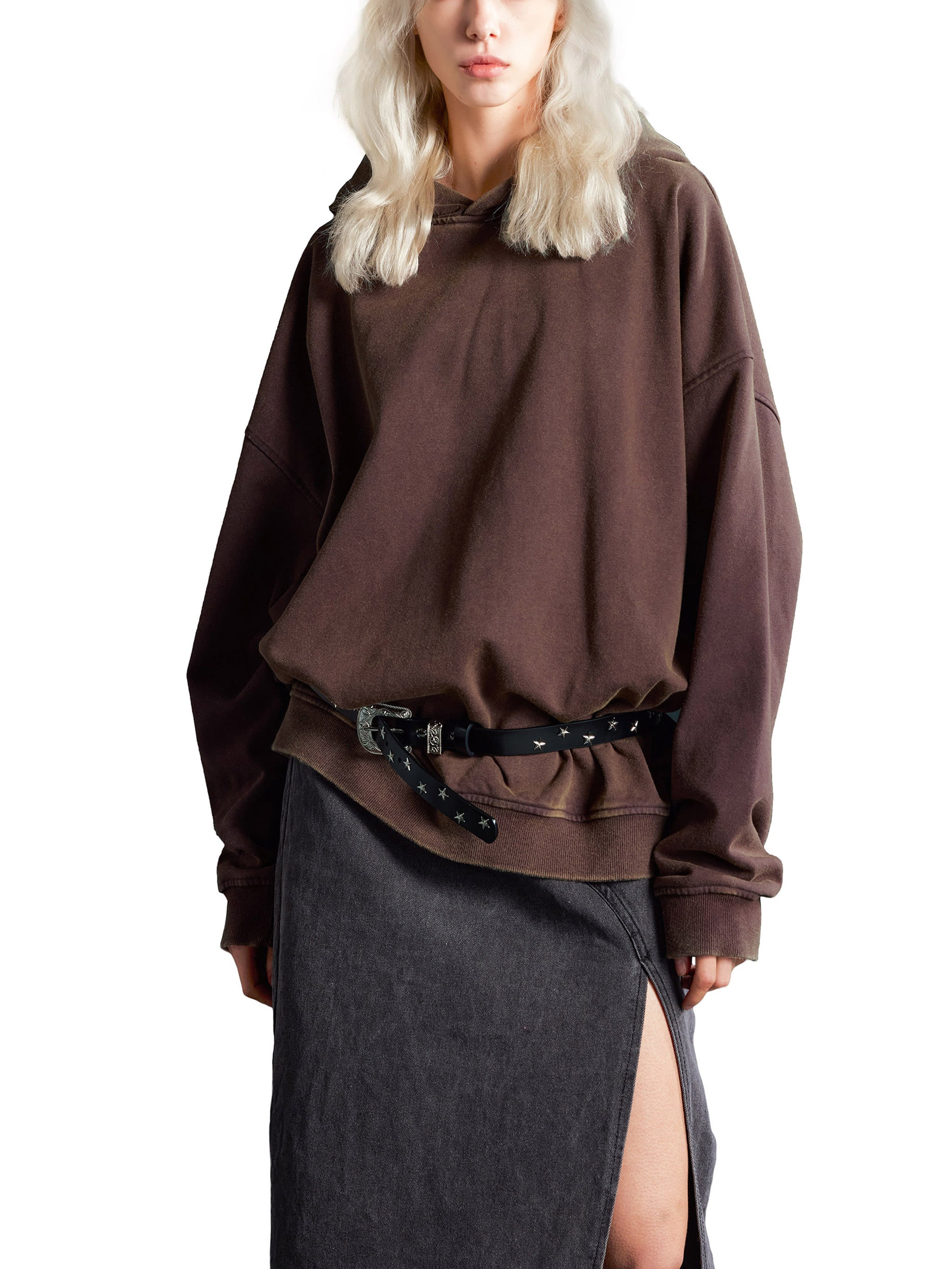 Vintage Washed Gradient Fleece Hoodie