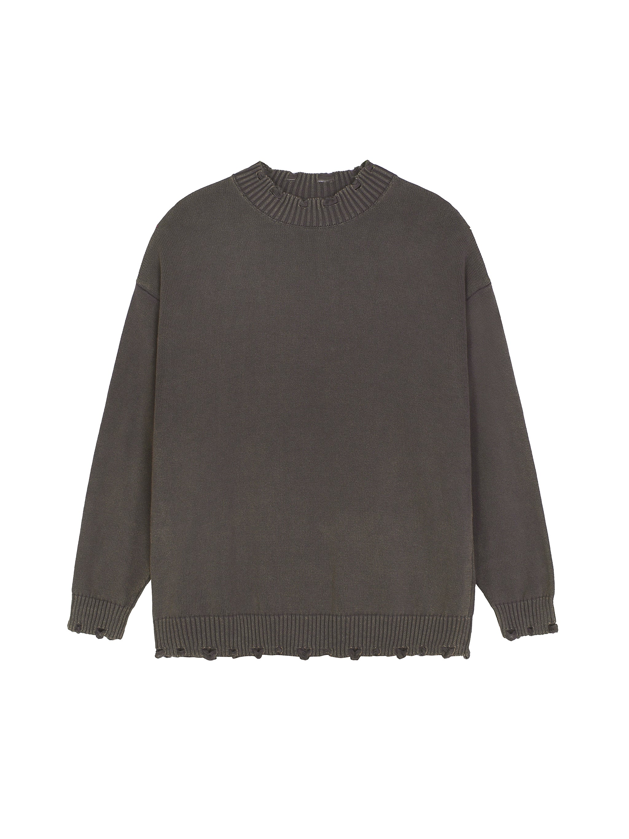 Vintage Washed Hand-Frayed Sweater