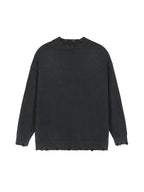 Vintage Washed Hand-Frayed Sweater