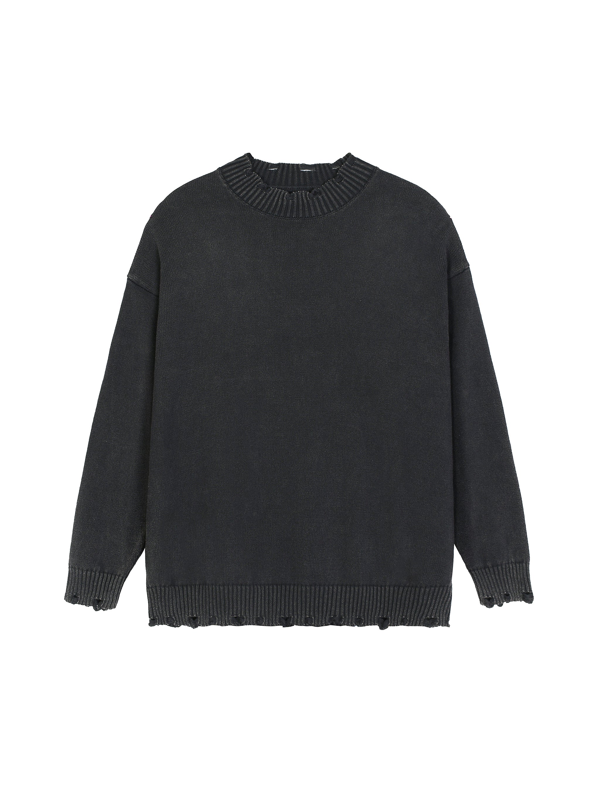 Vintage Washed Hand-Frayed Sweater