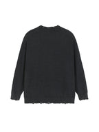 Vintage Washed Hand-Frayed Sweater