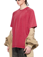 Vintage Washed Raglan Cotton T-Shirt