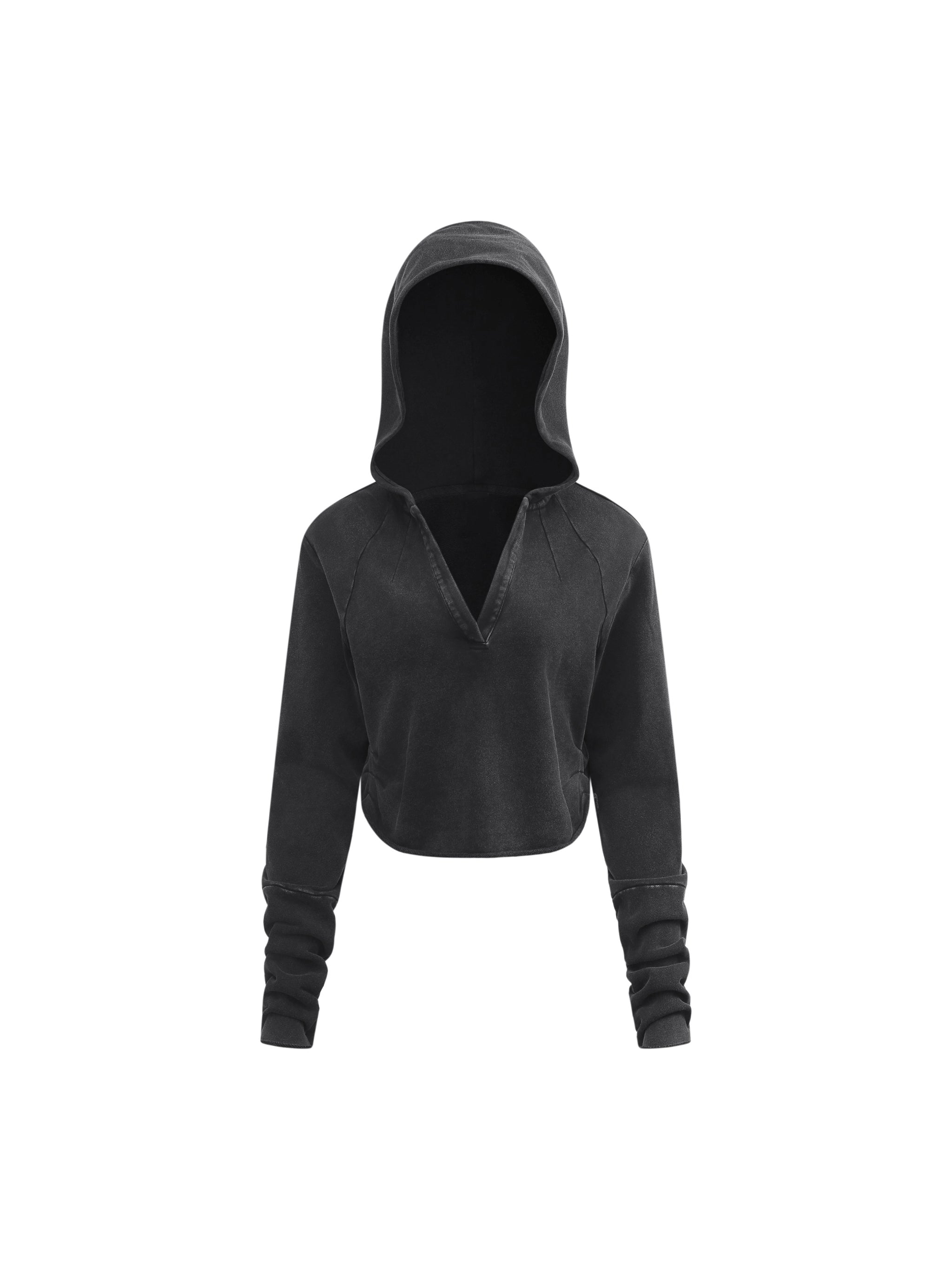 Vintage Washed Raw Edge Hoodie
