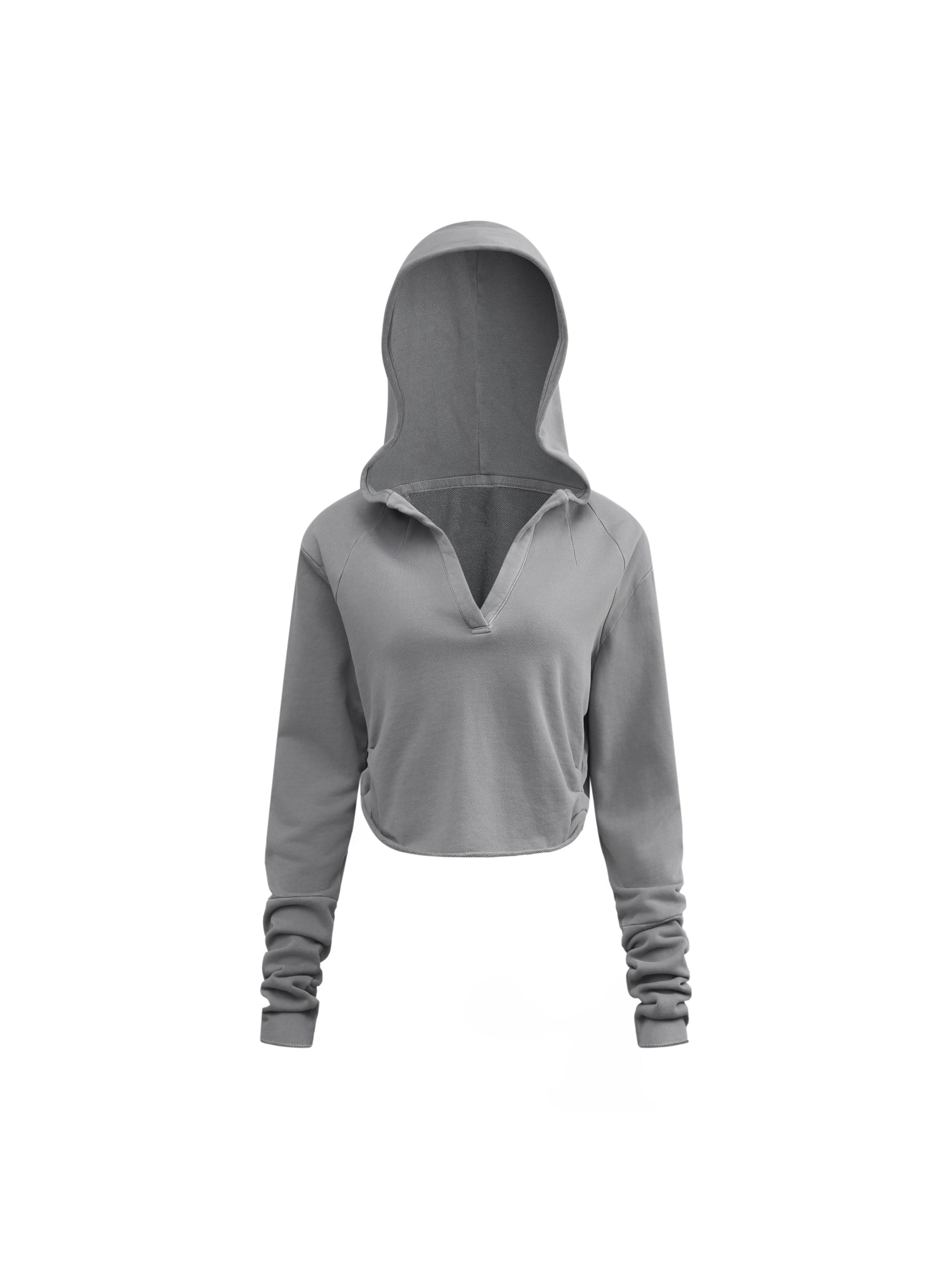 Vintage Washed Raw Edge Hoodie