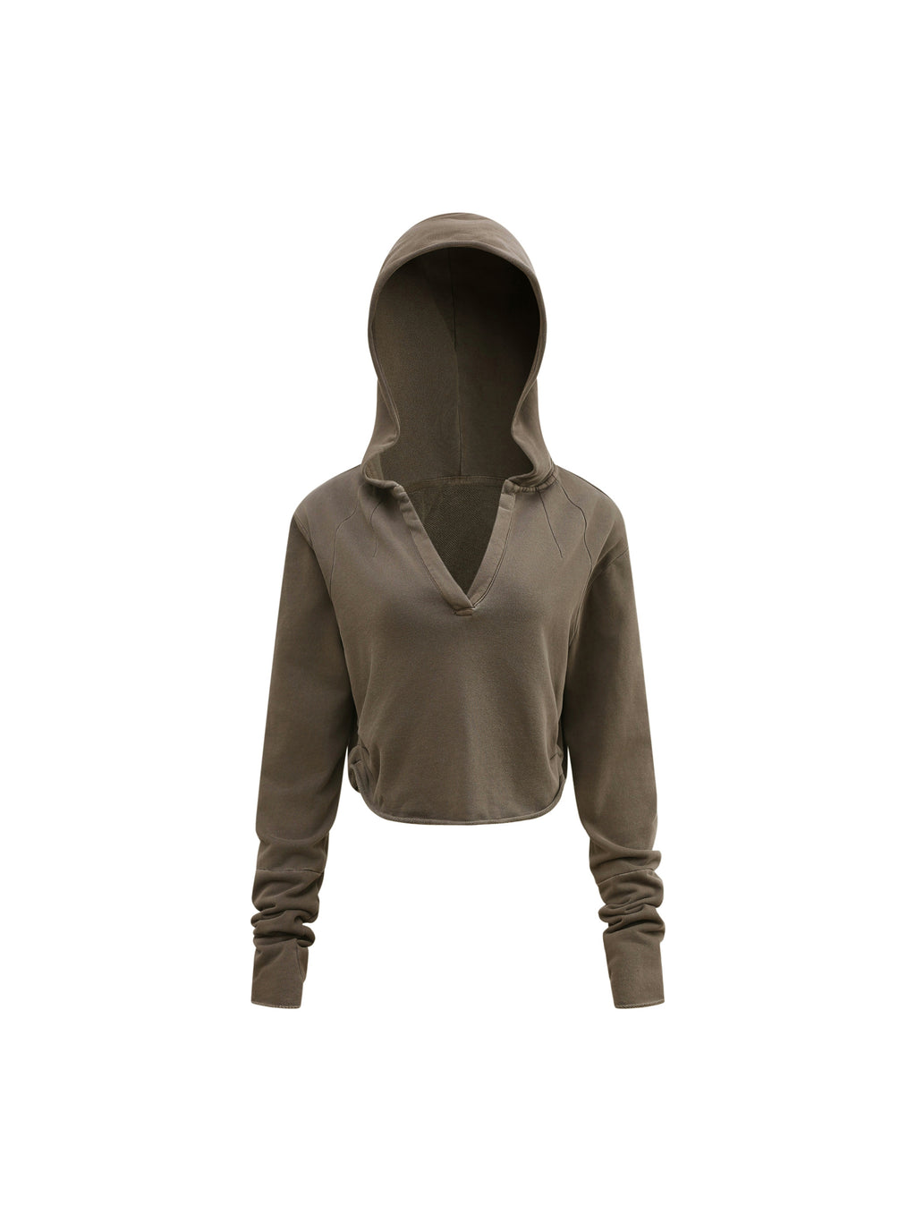 Vintage Washed Raw Edge Hoodie