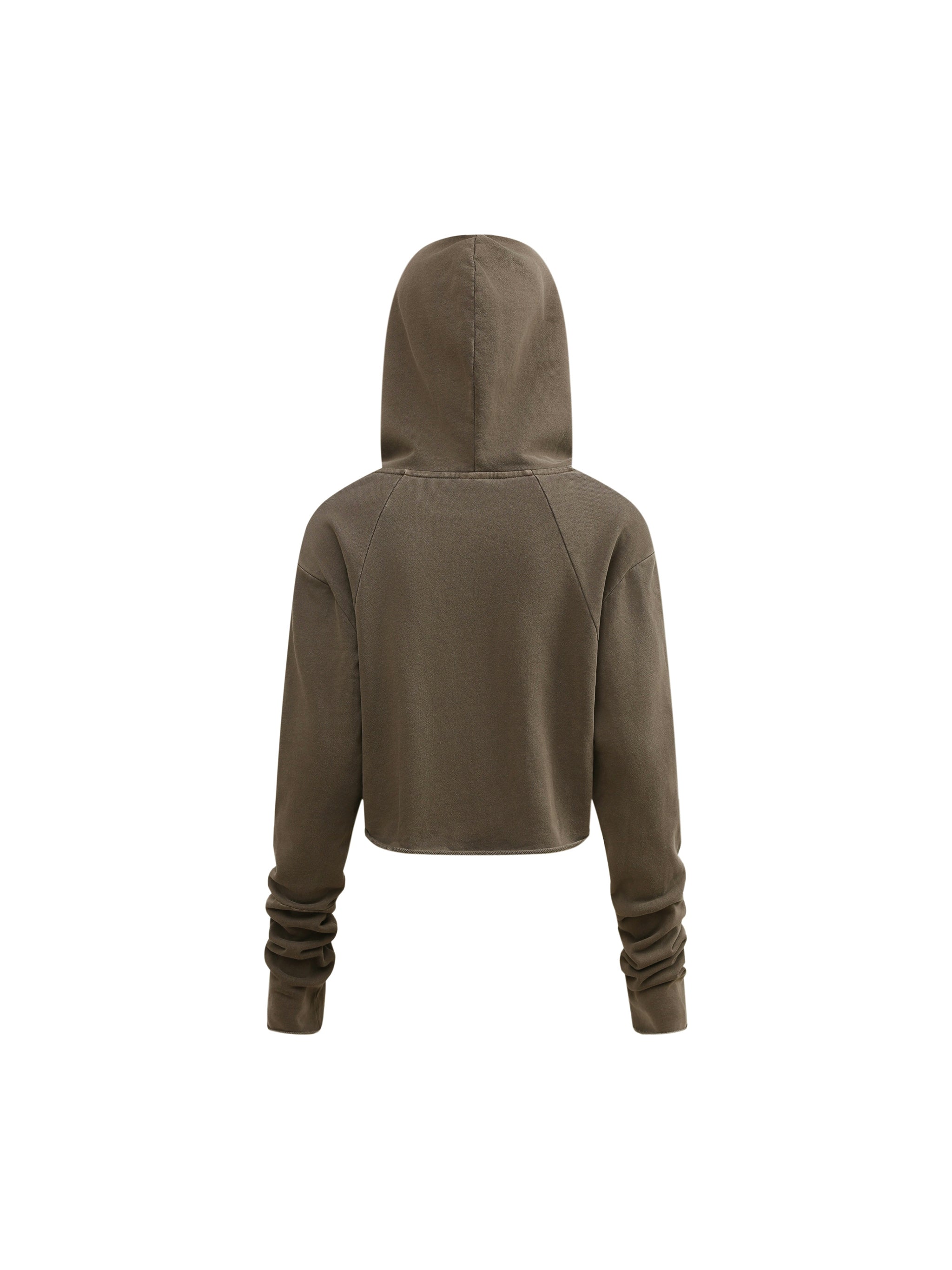 Vintage Washed Raw Edge Hoodie