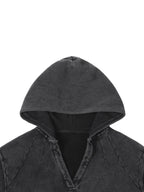 Vintage Washed Raw Edge Hoodie