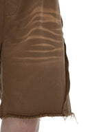 Vintage Washed Tiger Stripes Short Pants - Women
