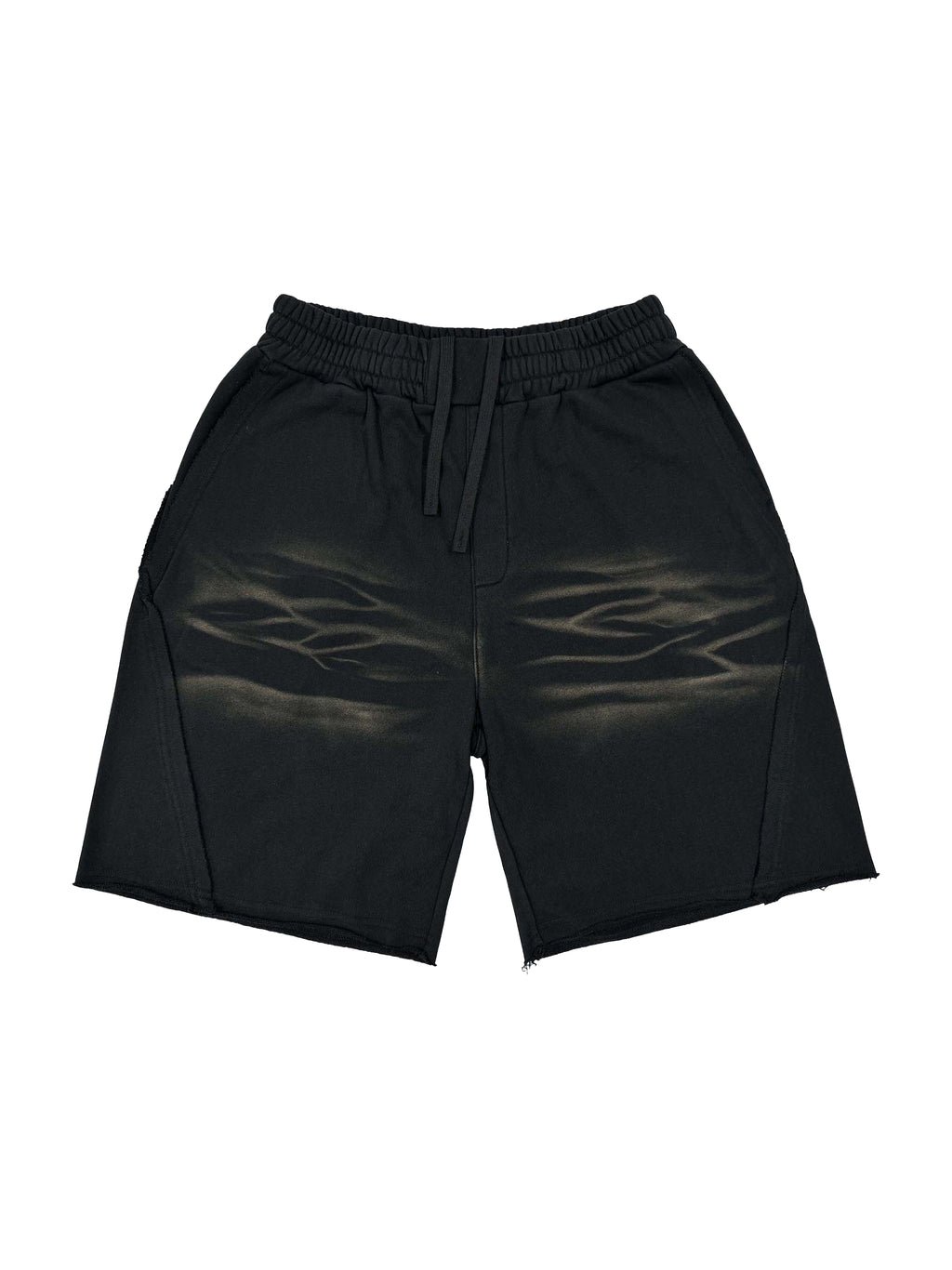 Vintage Washed Tiger Stripes Short Pants - Men