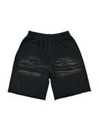 Vintage Washed Tiger Stripes Short Pants - Men
