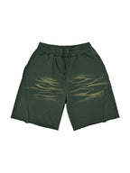 Vintage Washed Tiger Stripes Short Pants - Men